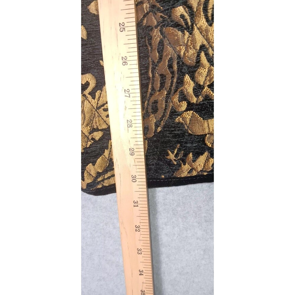 Chicos Baroque Quilted Blazer Jacket Size 4 Black & Gold Velvet Trim Old Money - Picture 9 of 14